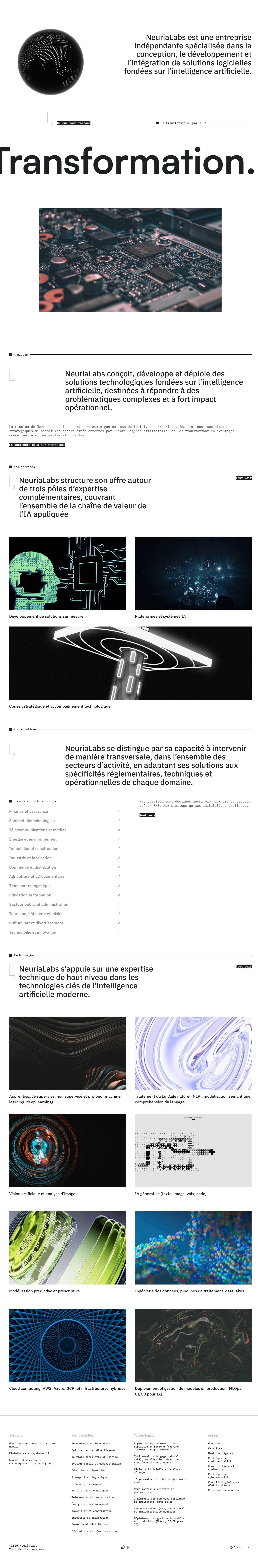 Le site NeuriaLabs en une vue